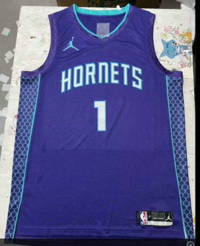 Maillot de Basket #1 Ball Hornets 22-23 Violet Imprimé